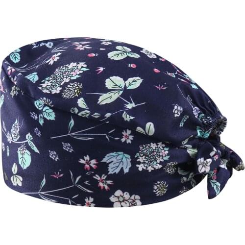 Veterinary Scrub Cap Beauty Salon Working Caps Cotton Unisex Tieback Clinic Dental Scrubs Hat Beautician Chef Cooking Caps A50