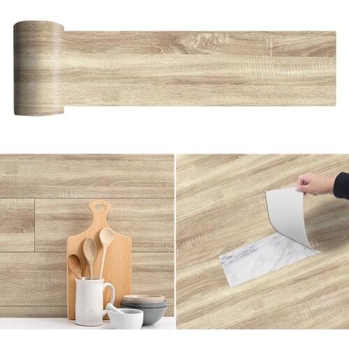 Waterproof Floor Stickers Self Adhesive PVC Wood Grain Wallpapers Bathroom Wall Sticker House Decals DIY Wall Ground Home Decor
