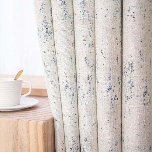 Custom curtain modern Nordic geometry Jacquard Simplicity cotton shading bedroom livingroom window thick blackout curtain M984