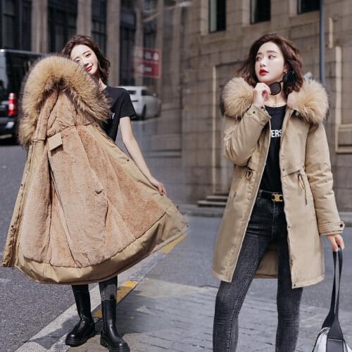 Winter Warm Female Long Jacket 2021 Winter Coat Women Velvet Liner Parkas Woman Plus size 6XL Down Jacket Winter Jacket Women