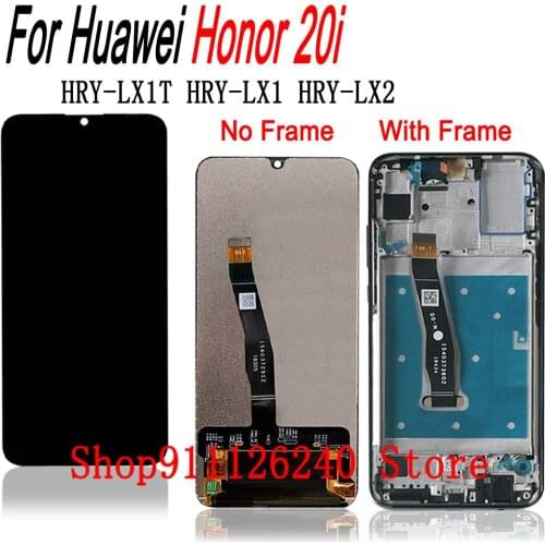 1080*2340 AAA Quality LCD With Touch Screen For HUAWEI Honor 20i Lcd Display Screen Frame Tested For Honor 20i HRY-LX1T LX1 LX2