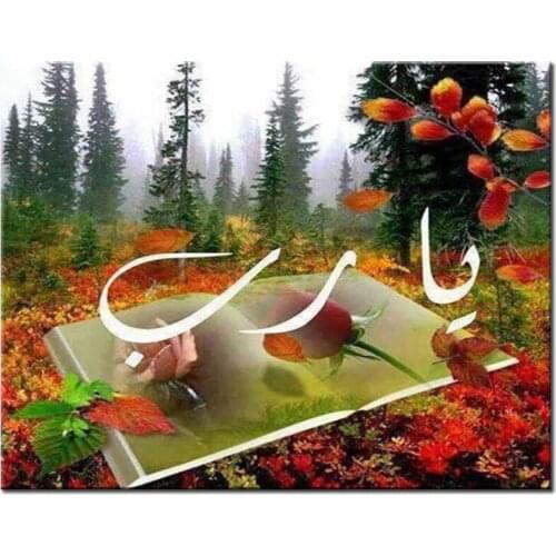 5D Full square round Diamond Painting Sticking Forest flower landscape Diamond Embroidery Scenery Cross Stitch StickerZP-3193