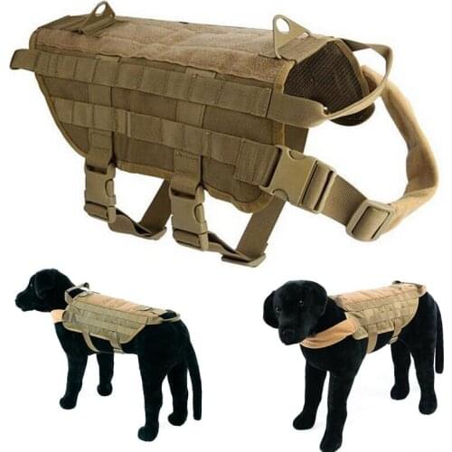 Military Army Dog Vest K9 Waterproof Tactical Dog Vest Hunting Training Service Dog Harness Molle System Vest