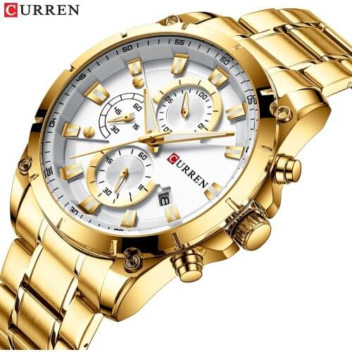 CURREN high-end design mens watch, business home watch, waterproof and durable mens quartz watch