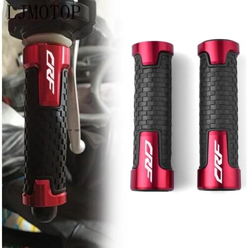 CRF 7/8'' Motorcycle 22mm CNC Aluminum Rubber Gel Handle Bar Hand Grips For Honda CRF250R CRF450R CRF 250 450 R 2007-2020 2021