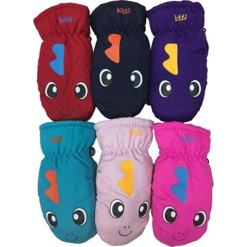 Children Kids Thickening Warm Ski Gloves Lovely Waterproof And Windproof Sports Gloves Free Size