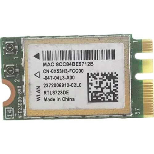 For Dell Realtek RTL8723DE 0X53H3 300Mbps NGFF 2.4G Wireless+Bluetooth 4.0 Network Card