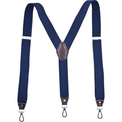 Hook Buckle Fashion Suspenders Stretchy Wide Elastic Men Pliers Women Braces JL