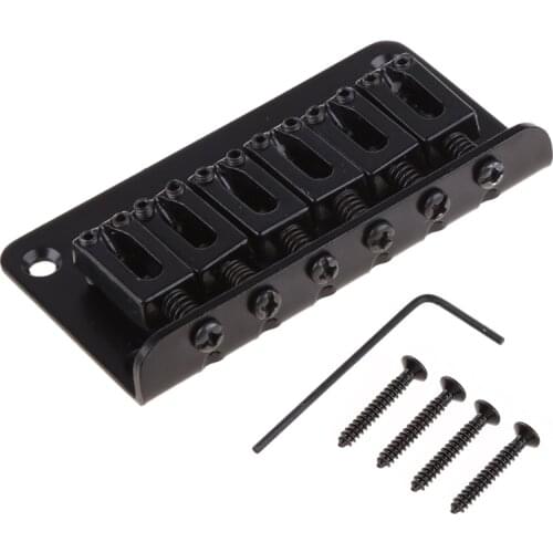 6 Saddle Hardtail Bridge Top Load Electric Guitar Bridge With 5Pcs Screws Heavy Guitar Accessories