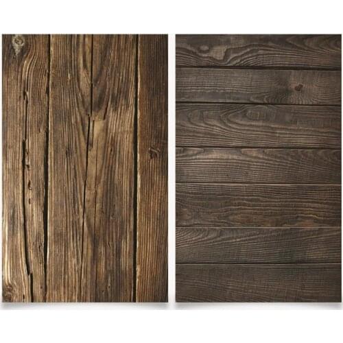Old Wood Photo Studio Backgrounds 57x87cm 2sides PVC Cover Waterproof Paper Backdrops Wood Marble Wall Printing