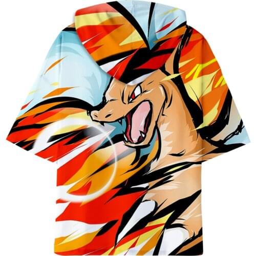 Pokemon Men Clothing Hoodies Oversized T-shirt Pikachu Men T-shirt 3D Anime T-shirt Hoodie Adult Summer Short Sleeve Men T-shirt