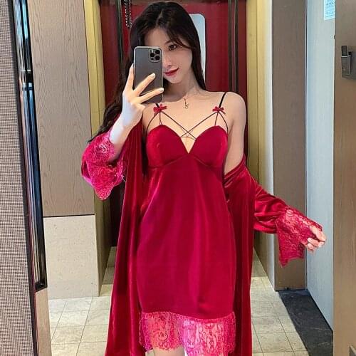 Womens Satin Robe & Gown Set Bathrobe Sexy Hot Erotic Kimono Femme Bridesmaids Floral Sleepwear Set Silk Nighty Luxury Homewear