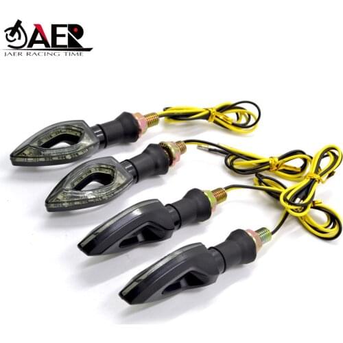 JAER 4pcs Motorcycle Turn Signal Light LED Moto Flasher Indicator Lamp for Honda Yamaha Suzuki Kawasaki Ducati Aprili Buell