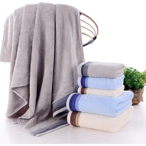 Grey Blue Towel Set Cotton Large Thick Men Bath Towel Bathroom Hand Face Shower Towels Home For Adults Kids toalla de ducha