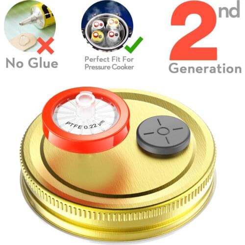 NEW 6pcs Liquid Culture Lids - Autoclavable Rejular Mouth Jar Lids with Heavy Duty Injection Port for Mushroom Cultivation