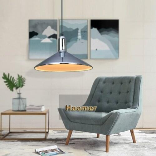 Brief creative pendant light plated silver/gold color. LOFT style table bar light American bedroom living room suspension lamp