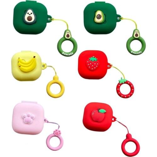 Fashion Fruit Anti-fall Dust-proof Protective Cover Silicone Case for S-AMSUNG Galaxy-Buds live Wireless Earphone