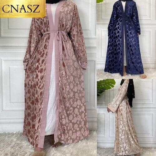 High Quality Beautiful Lady Modest Fashion Velvet Dress Pattern Latest Abaya Designs Dubai Summer