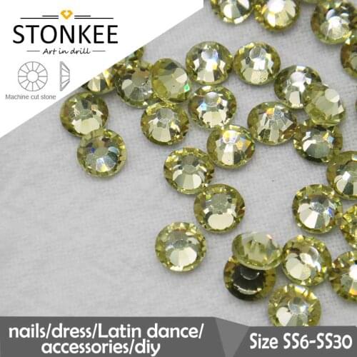 Flat Beads HotFix crystal and colors Rhinestone iron-on SS6 SS10 SS10 SS20 SS30 for Wedding Dress Bags Hat DIY