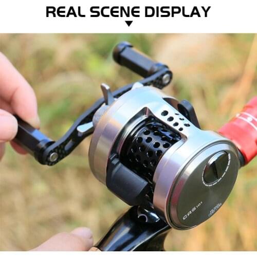 Full Metal Fishing Reel Drum Reel Bait Casting Trolling Lure Reel 11+1 Bearings CAS Spool Carbon Handle