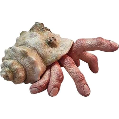 Practical Finger Hermit Crab Sculpture Horror Snail Hand Resin Decoration Halloween Garden Decoration Decoration Creative Way