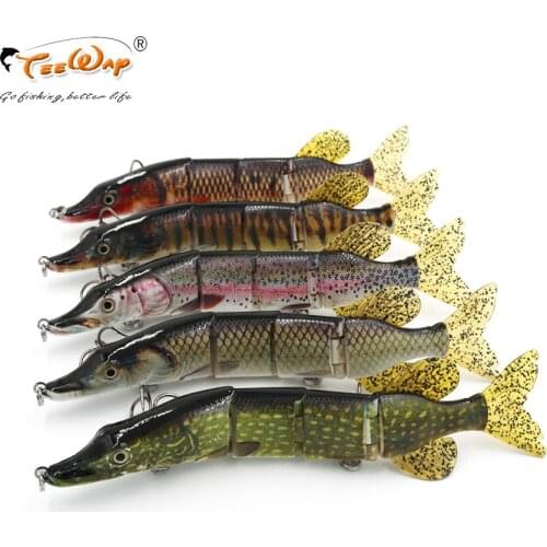 Teeway 1Pcs 26cm 108g Fishing Lures 4 Segments Swimbait Crankbait Fishing Lure Hard Bait with Artificial Hooks Fishing Wobblers