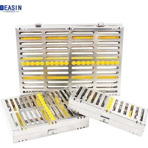 Dental Sterilization Rack Surgical Autoclavable Sterilization Box Cassette File Burs Disinfection Tray Dentist Small Tools
