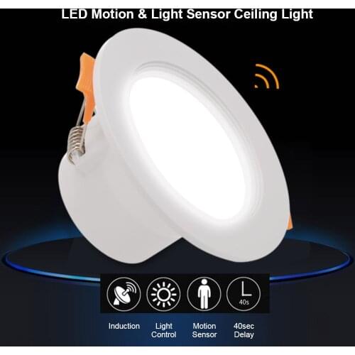 3-inch 7W LED Downlight Round Recessed Lamp 85V-265V Led Bulb Bedroom Kitchen Indoor LED Spot LED Motion Sensor Downlight