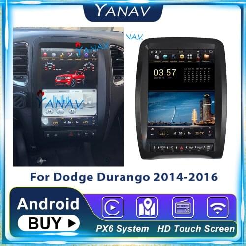 128G Android 9.0 Tesla Vertical Car Radio GPS Navigation For DODGE DURANGO 2009 2010-2020 Stereo Multimedia DVD Player Head Uint