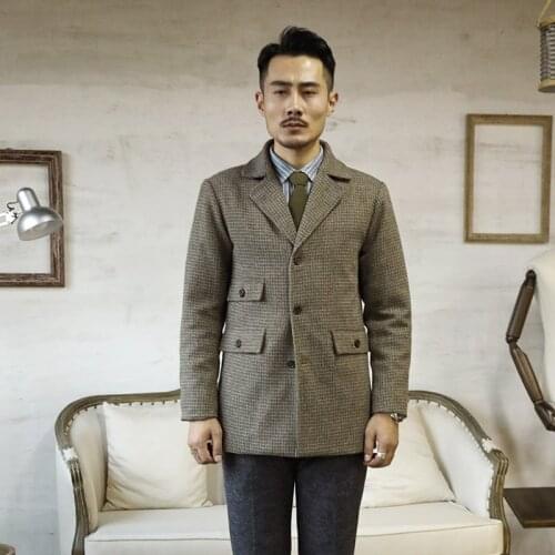 WT-0013 Read Description ! Asian Size Mans Winter Thick Warm Wool Blazer Jacket