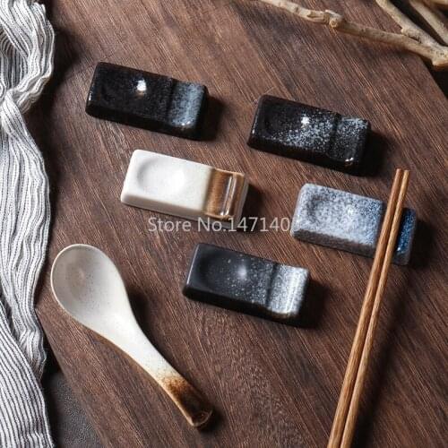 Japanese Creative Chopstick Rest Holder Ceramic Household Porcelain Pillow Multi-purpose Chopstick Rest Retro Tableware