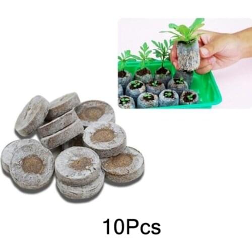 10Pcs Nursery Soil Block Garden Flowers Planting The Soil Block Plant Seedlings Peat Cultivate Block Seed Migration Tools