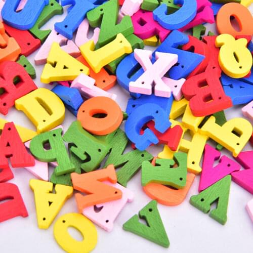 100Pcs DIY Digital Display Cute Letters Numbers Wooden Alphabet Embellishments Scrabble Scrapbooking Craft Cardmaking Supplies