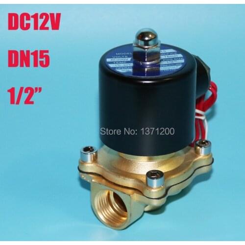 16mm 2W160-15 N/C 2 Way 1/2" Gas Water Pneumatic Electric Solenoid Valve Water Air DC12V 24V AC110V 220V 380V Normal close