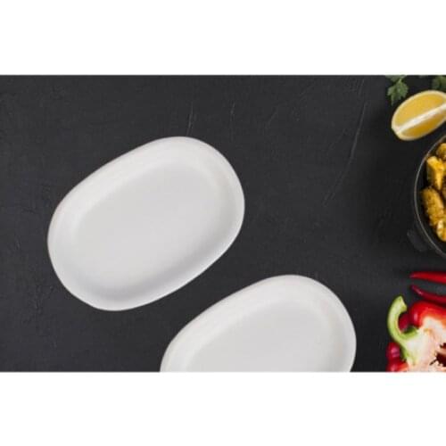 25 Cm Matt White Kayak Plate