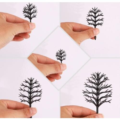 4cm-11.5cm model making architecture each size ho, n ,g scale model train layout miniature plastic model tree arm