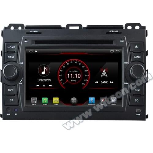 7" Android 10 Car DVD Multimedia GPS Radio for Toyota Land Cruiser Prado J120 2002-2009 with Built-in Digital Signal Processor