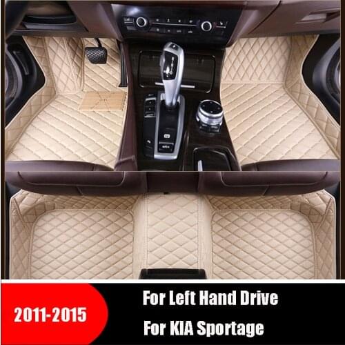 Car Floor Mats For KIA Sportage 2015 2014 2013 2012 2011 Car Interior Accessories Waterproof Anti-dirty Leather Rugs Dash Mats