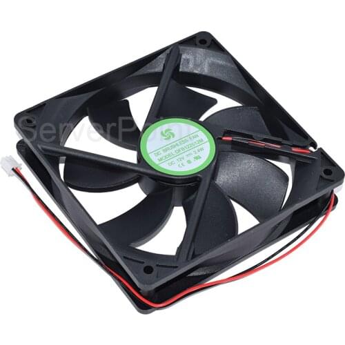 Free shipping DFB122512M 12025 12CM 120*120*25mm DC 12V 2.4W 2 Wires Silent Mute Cooling Fan