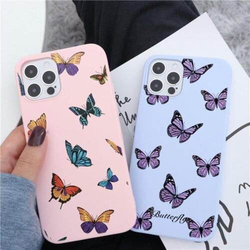Cute Blue Butterfly Soft Case For Honor 10i 20i 8X 8A Play 9A 9C 9S 9X 7A 7S 7X View 30 30s 20 Pro 10 Lite Beautiful Back Cover