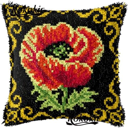 DIY rug carpet Crocheting Kit Rug Yarn Latch Hook pillow embroider needlework kits Handmade Unfinished Embroidery Pillowcase