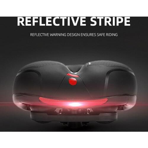 Hollow Breathable Bike Saddle Big Butt Cushion Surface Seat Mountain Bicycle Shock Absorbing Cushion Bicycle Accessories