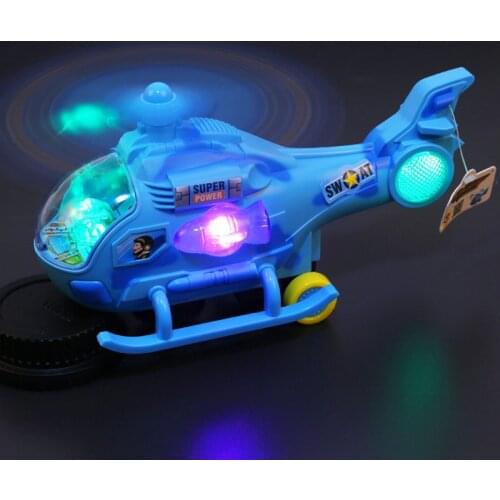 Electric Universal Music Helicopter Toys Flashing Wing Rotation Airplanes Model Gift for Kids Children