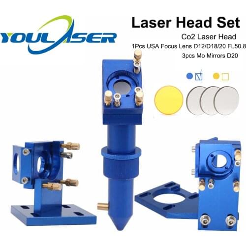 K Series: CO2 Laser Head Set for 2030 4060 K40 Laser Engraving Cutting Machine with Lens and Mirrors