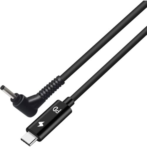 1.5M/4.9FT Type-C to DC 3.0*1.1MM PD notebook fast Charging cable,USB-C male head to DC3011MM Emulator line