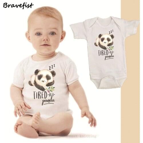 Newborn Clothes Set New Summer Baby Boys Girls Short Sleeve Cartoon Cotton Bodysuit Kids Overalls 2018 Infant Panda Jumpsuits