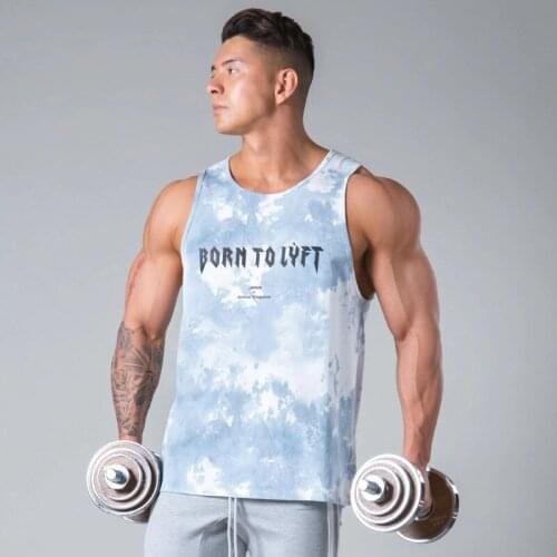 Summer fitness gyms breathable sportswear fashion Camo vest jogger bodybuilding mens clothing outdoor sports training tanktop
