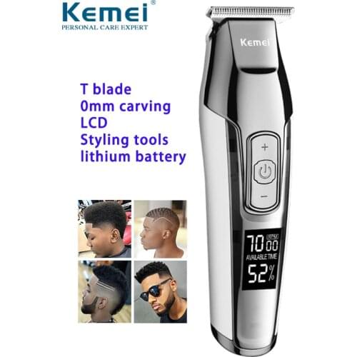 Kemei All Metal Professional Electric Hair Clipper Rechargeable Hair Trimmer Haircut Shaving Machine Kit KM-1996 KM-2024 KM-5027
