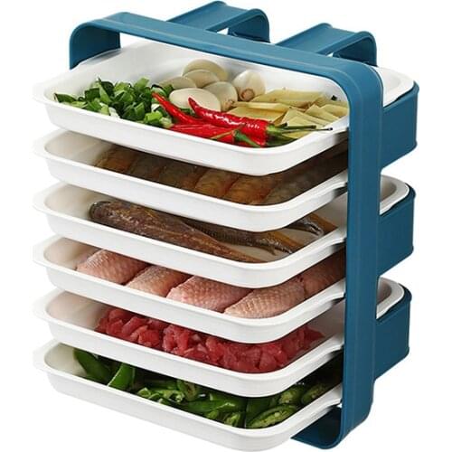 Multi-layer Wall-Mounted Plate Organizer Rack Kitchen Wall-hanging Storage Shelves Rack Space Saving Dishes Stand Holder Boxes