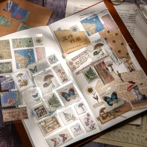 2 Sheets/set Vintage Paper Sticker Set The Little Prince Plants World Map Scrapbooking Planner Deco Label School Stationery